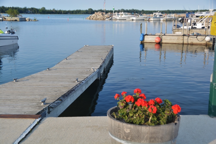 pier and boat gas station